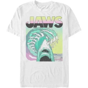 Jaws - Retro Wave 1980's Jaws Poster - T-Shirt