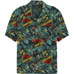 Jurassic Park - Tropical Raptor - Button Down
