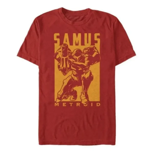 Metroid - Samus Aran Negative Space - T-Shirt