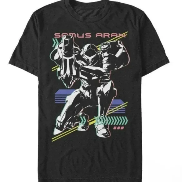 Metroid - Samus Aran Neon - T-Shirt