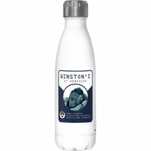 Overwatch - It Services Badge - White 17 oz Stainless Steel Bottle