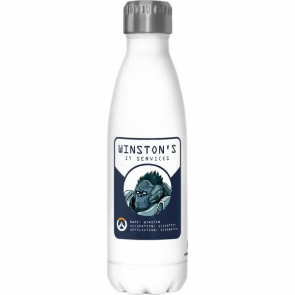 Overwatch - It Services Badge - White 17 oz Stainless Steel Bottle