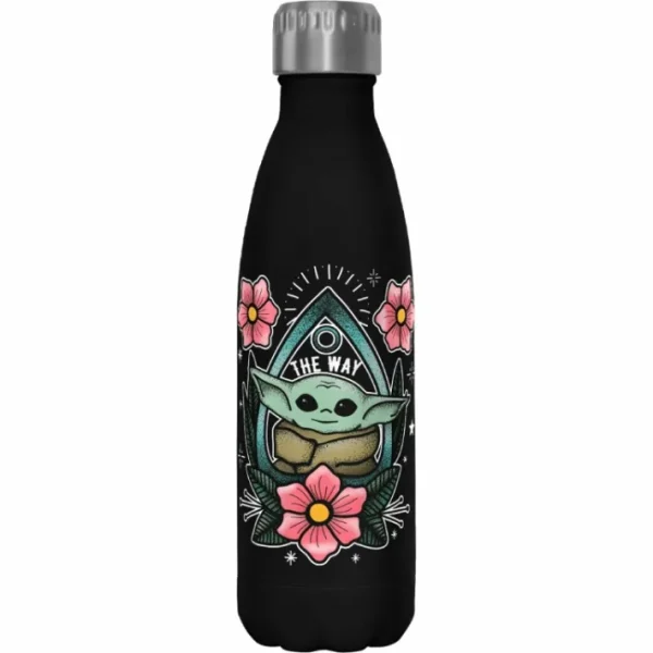 Star Wars - The Mandalorian Planchette Child - Black 17 oz Stainless Steel Bottle