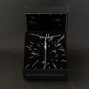 Star Wars X RockLove Darksaber Crystal Lightsaber Necklace