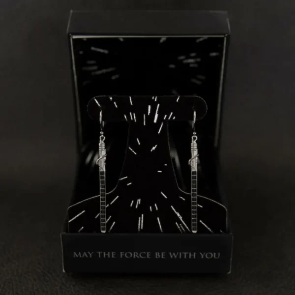 Star Wars X RockLove Darksaber Crystal Lightsaber Earrings