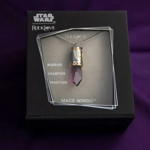 Star Wars X RockLove Mace Windu Kyber Crystal Necklace