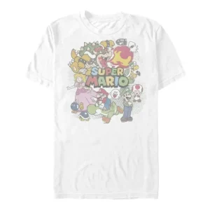 Super Mario Bros. - Mario Bros. Color Collage Distressed - T-Shirt